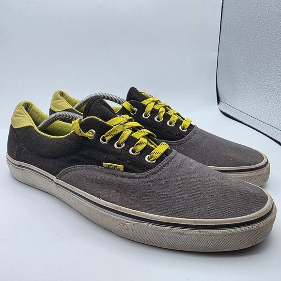 Vans Era 59 Mens Size 13 Gray Yellow Skate Shoes Casual Canvas Lace Up Sneakers - Picture 1 of 13